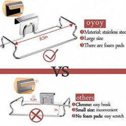 2 Packs Stainless Steel Trash Bag Holder for Kitchen Cabinets Doors and Cupboards Portable Garbage