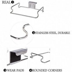 2 Packs Stainless Steel Trash Bag Holder for Kitchen Cabinets Doors and Cupboards Portable Garbage