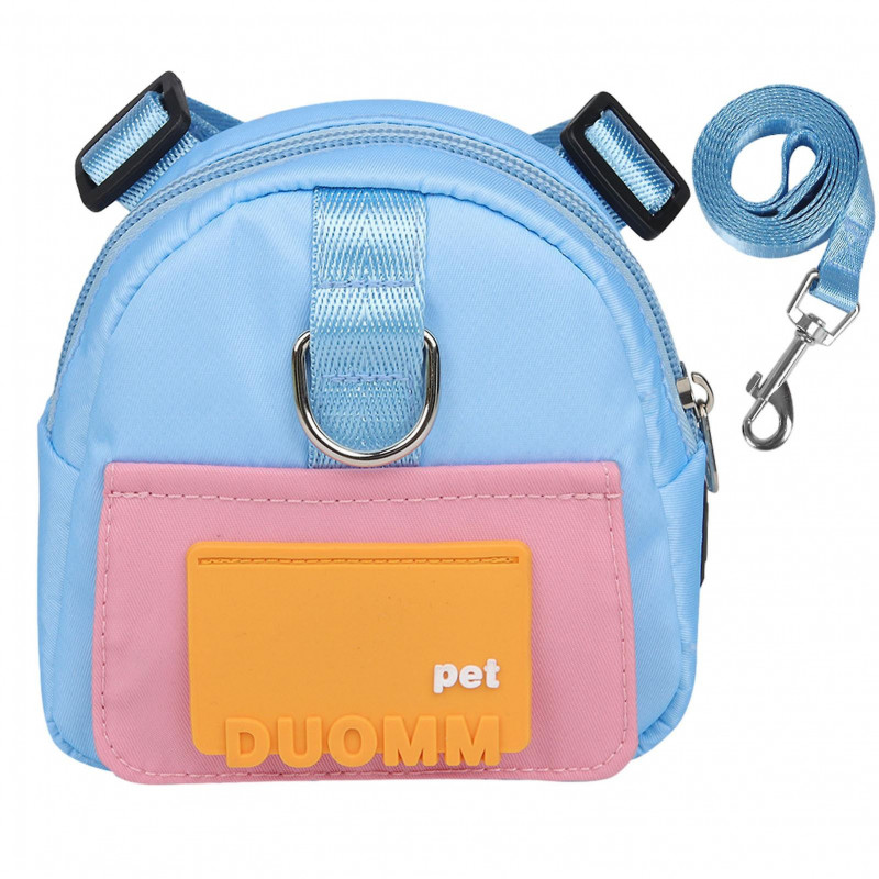 Cartoon Puppy Backpacks with Poop Bag Dispenser Portable Self Carrier Backpacks for Small Medium Dogs