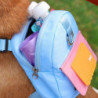 Cartoon Puppy Backpacks with Poop Bag Dispenser Portable Self Carrier Backpacks for Small Medium Dogs