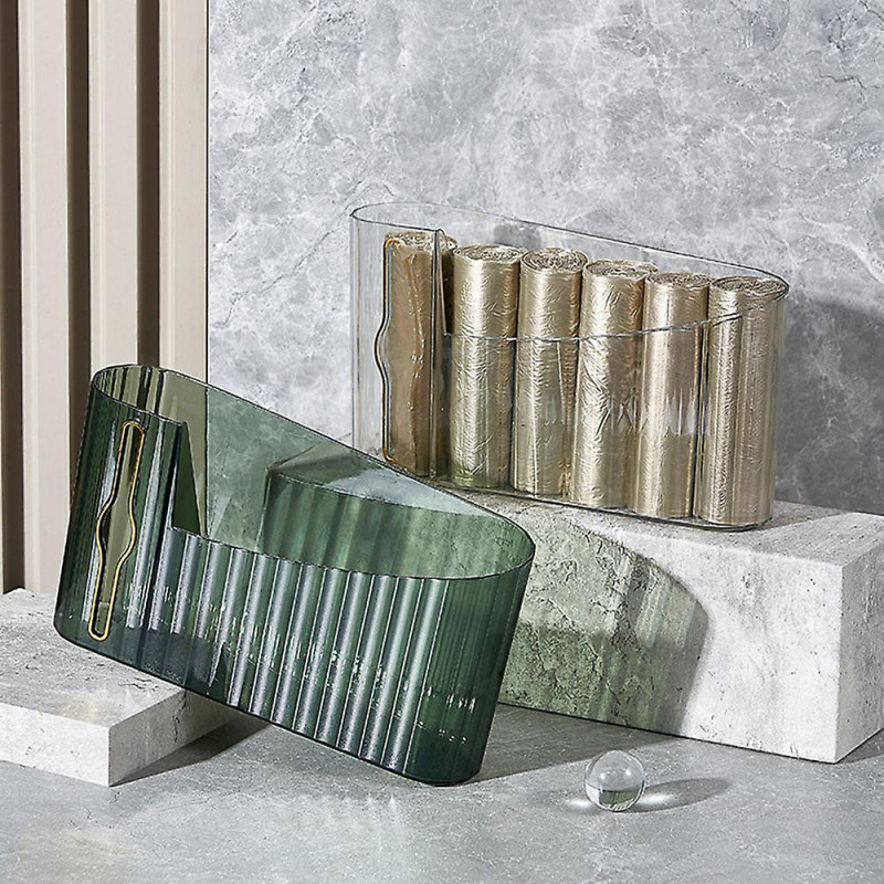 Plastic Garbage Bag Storage Case Space Saving Trash Bag Holder for Kitchen