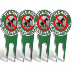 4 pièces Pas de signes de chien caca S’il vous plaît soyez respectueux Pas de chien caca Panneaux de pelouse Pas [...]