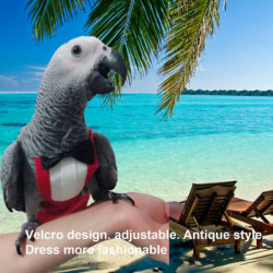 Parrot Flight Suit Western Style Cosplay Skin Friendly Soft with Bow Tie Photo Props