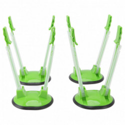 Plastic Bag Holder Rack Stand with Non Slip Base for Kitchen - 4pcs Hands Free Freezer Bags Holder