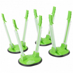 Plastic Bag Holder Rack Stand with Non Slip Base for Kitchen - 4pcs Hands Free Freezer Bags Holder