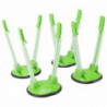 Plastic Bag Holder Rack Stand with Non Slip Base for Kitchen - 4pcs Hands Free Freezer Bags Holder