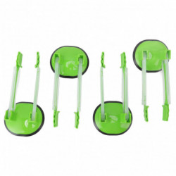 Plastic Bag Holder Rack Stand with Non Slip Base for Kitchen - 4pcs Hands Free Freezer Bags Holder