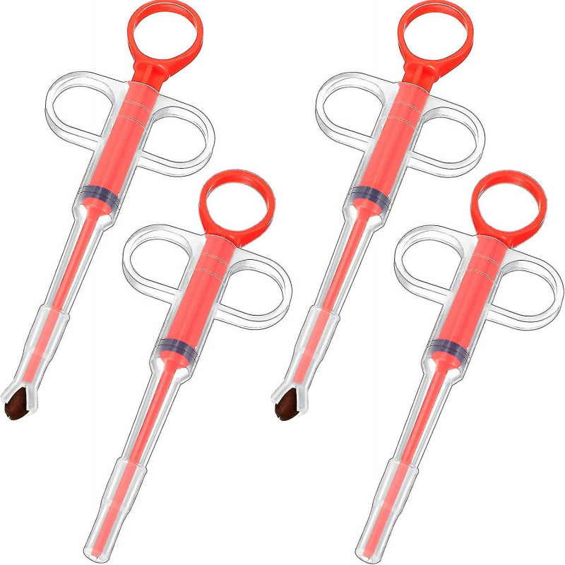 4 pièces Cat Pill Shooter Pill Dispenser Dog Seringue Réutilisable Pet Medicine Feeder pour petits animaux