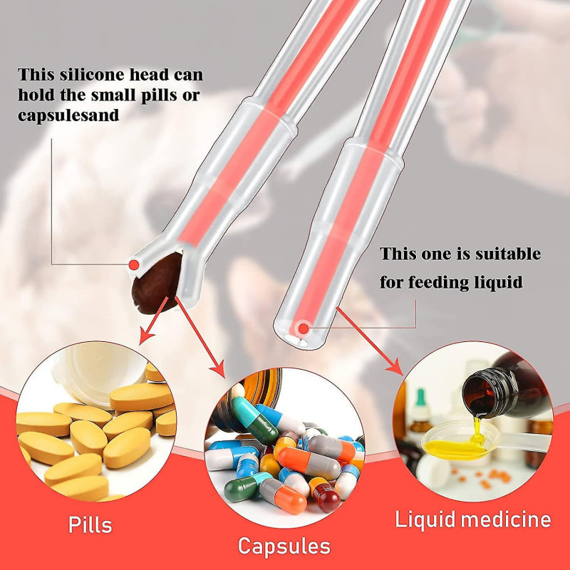 4 pièces Cat Pill Shooter Pill Dispenser Dog Seringue Réutilisable Pet Medicine Feeder pour petits animaux