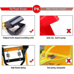 Pooper Scooper For Dogs, Portable High Tension Springs Pooper Scooper With Short Handle Cleaning Tool