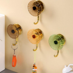 2-in-1 Wall Hook with Sunflower Shape Durable Hole-Free Install Bag Holder for Bedroom Home