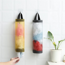 Garbage Bag Storage Bag Cylinder Nylon Plastic Bags Dispenser Organizer for Kitchen