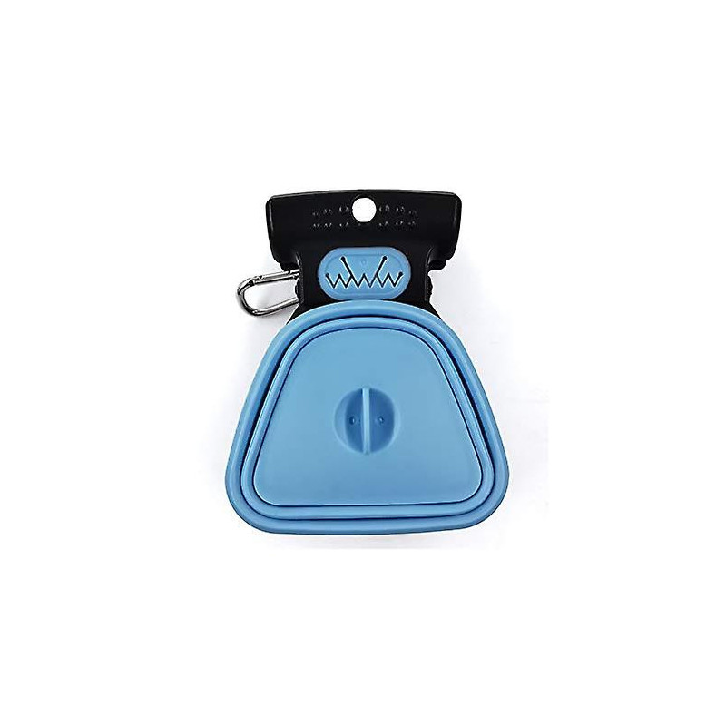 Foldable Portable Pet Pooper Scooper With Bag Dispenser And Bags, Poop Scoop Set,blue
