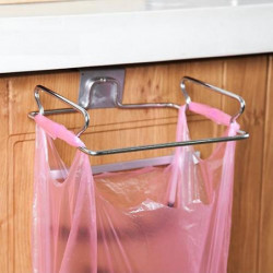 LINJOU Stainless Steel Hanging Garbage Bags Storage Organizer Rack Stainless Steel Trash Bag Holder