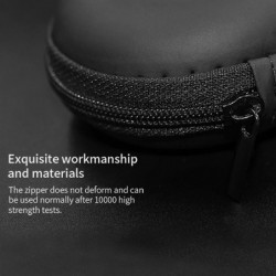 Kz Earphones Case Pu Leather Oval Shape Storage Box Bag Holder With Kz Earphones Case Pu Leather Oval Shape Storage Box Bag Holder With