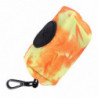 Dog Waste Bag Dispenser Portable Durable Oxford Fabric with Metal Clip for Outdoor Use Orange