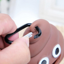 Pet Garbage Bag Dispenser Portable Storage Box with Metal Hook for Reusable Poop Bags