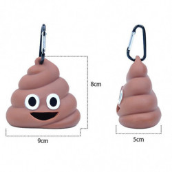 Pet Garbage Bag Dispenser Portable Storage Box with Metal Hook for Reusable Poop Bags