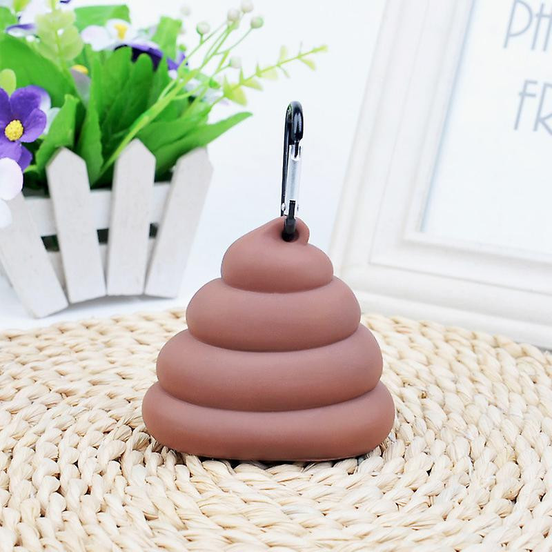 Pet Garbage Bag Dispenser Portable Storage Box with Metal Hook for Reusable Poop Bags