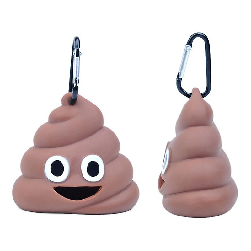 Pet Garbage Bag Dispenser Portable Storage Box with Metal Hook for Reusable Poop Bags