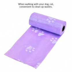 Garbage Clean Up Bags for Pet Waste 20 Rolls Purple Dog Cat Poop Pick Up Bags