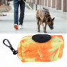 Dog Waste Bag Dispenser Portable Durable Oxford Fabric with Metal Clip for Outdoor Use Orange