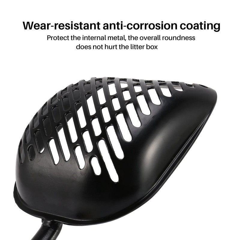 Scoop With Flexible Long Handle,Deep Shovel Sifter Solid,Non-Stick Deep Scoop,Waterproof And Rust