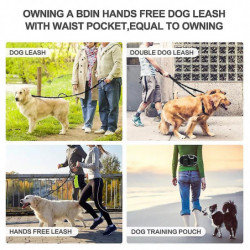 Hands Free Dog Running Leashes Waist Treats Bag Set Candy Pouch For Dog Pet Walking Jogging Dog Feed Bowls Storage [...]
