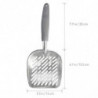 Long-Handled Metal Litter Scoop for Cats and Dogs - Effortless Pet Waste Removal with Non-Slip Grip