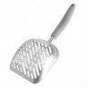 Long-Handled Metal Litter Scoop for Cats and Dogs - Effortless Pet Waste Removal with Non-Slip Grip