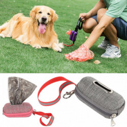 Porte-sac à caca écologique Grande capacité Tissu Chien Sac à caca Distributeur avec corde pour la maison