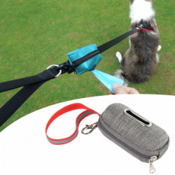 Porte-sac à caca écologique Grande capacité Tissu Chien Sac à caca Distributeur avec corde pour la maison