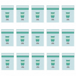 15pcs Garbage Bag Self-adhesive Waterproof Leakproof No Residue Cute Chick Pattern Disposable Car Trash Pouch Daily Use