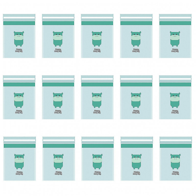 15pcs Garbage Bag Self-adhesive Waterproof Leakproof No Residue Cute Chick Pattern Disposable Car Trash Pouch Daily Use