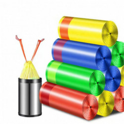 1 rouleau Sac à ordures Type de cordon de serrage Garder propre Grande capacité Cuisine jetable Poubelle Nettoyage [...]