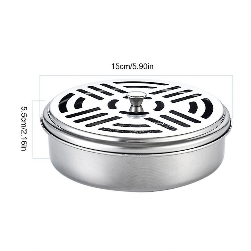 Mosquitos Incense Box Holder Fireproof Incense Burners with Handle for Travel PK