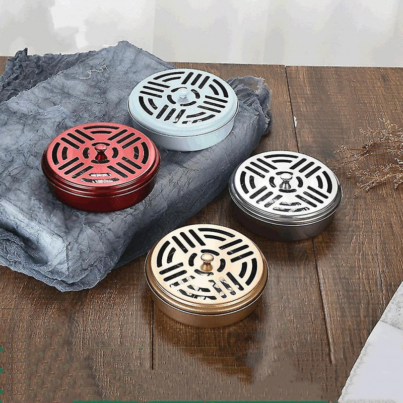 Mosquitos Incense Box Holder Fireproof Incense Burners with Handle for Travel PK