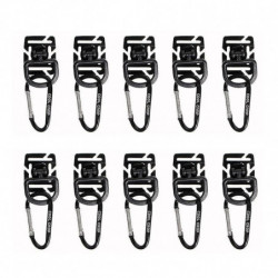 Webbing Lanyard Hanging Hook With 10pcs Plastic Steel Buckle Hanging Buckle For Fishing Hiking