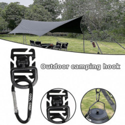 Webbing Lanyard Hanging Hook With 10pcs Plastic Steel Buckle Hanging Buckle For Fishing Hiking