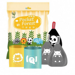 5 Rolls Cartoon Animal Disposable Thicken Trash Holder Rubbish Pouch Garbage Bag