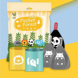 5 Rolls Cartoon Animal Disposable Thicken Trash Holder Rubbish Pouch Garbage Bag