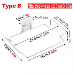 Kitchen Trash Rack Cabinet Door Garbage Bags Holder