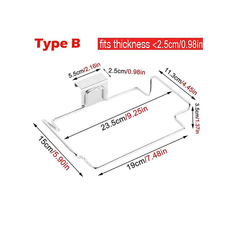 Kitchen Trash Rack Cabinet Door Garbage Bags Holder