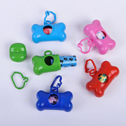 ZHOUBA Clean-up Bag Dispenser Bone Shape Outdoor Light Weight Waste Bag Box with Plastic Clamp