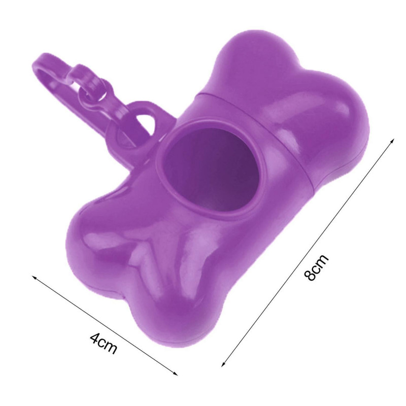 ZHOUBA Clean-up Bag Dispenser Bone Shape Outdoor Light Weight Waste Bag Box with Plastic Clamp