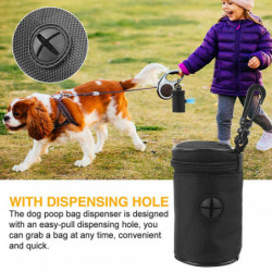 Outdoor Pet Supplies Dog Poop Bag Dispenser Oxford Cloth Waste Holder Cat Leash