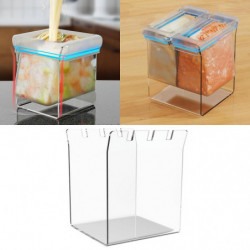 1Pc/1 Set Acrylic Zipper Bag Holder Practical Kitchen Tool Jagged Zipper Bag Holder for Easy Storage