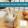 1Pc/1 Set Acrylic Zipper Bag Holder Practical Kitchen Tool Jagged Zipper Bag Holder for Easy Storage