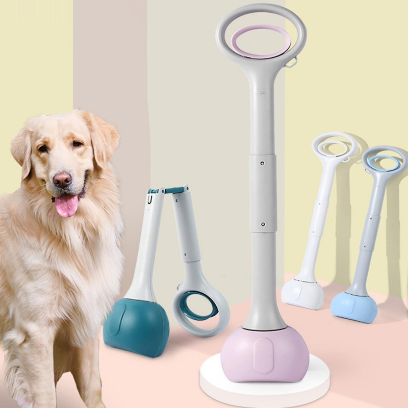 ZHOUBA Pooper Pick Up Long Handle Portable Foldable Large Dog Pooper Scooper Animal Waste Collector