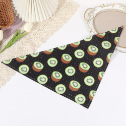 Outdoor Triangle Shape Soft Fruit Pattern Bow Tie Photography Prop Dog Scarf